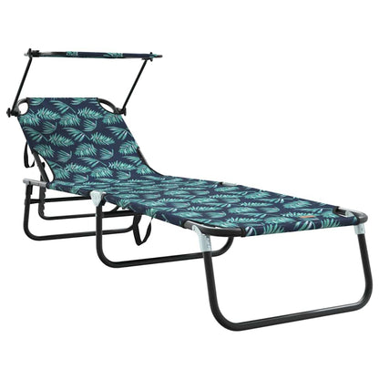 Folding Sun Lounger Folding Multicolour 190 x 57 x 81 cm Oxford