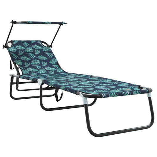 Folding Sun Lounger Oxford Multicolour