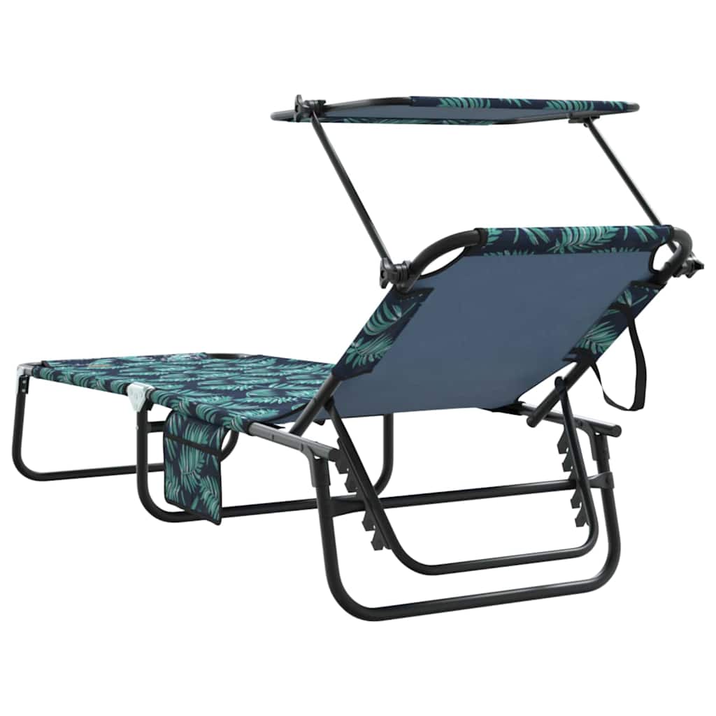 Folding Sun Lounger Folding Multicolour 190 x 57 x 81 cm Oxford
