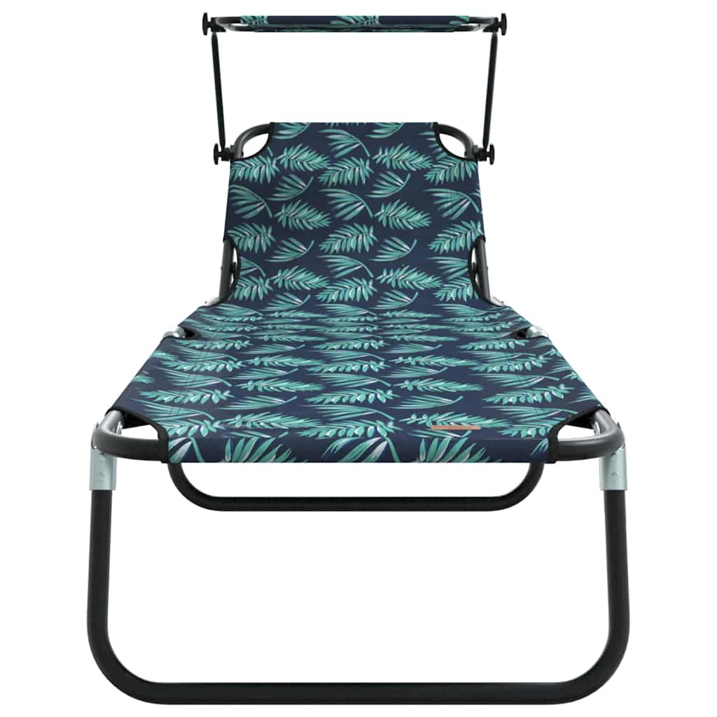 Folding Sun Lounger Folding Multicolour 190 x 57 x 81 cm Oxford