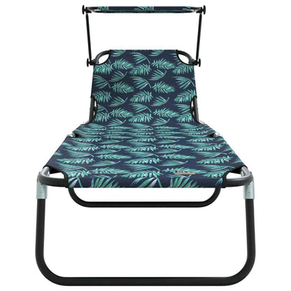 Folding Sun Lounger Folding Multicolour 190 x 57 x 81 cm Oxford