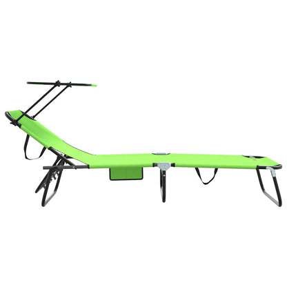 Folding Sun Lounger Folding 2 pcs Green 190 x 57 x 81 cm Oxford