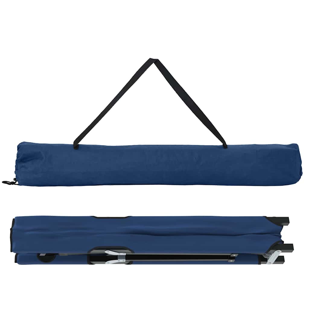 Folding Camping Bed Blue 206 x 76 x 74 cm Oxford and Steel