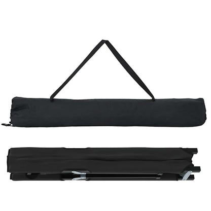 Folding Camping Bed Black 206 x 76 x 74 cm Oxford and Steel