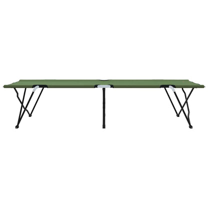 Folding Camping Bed Green 206 x 76 x 74 cm Oxford and Steel
