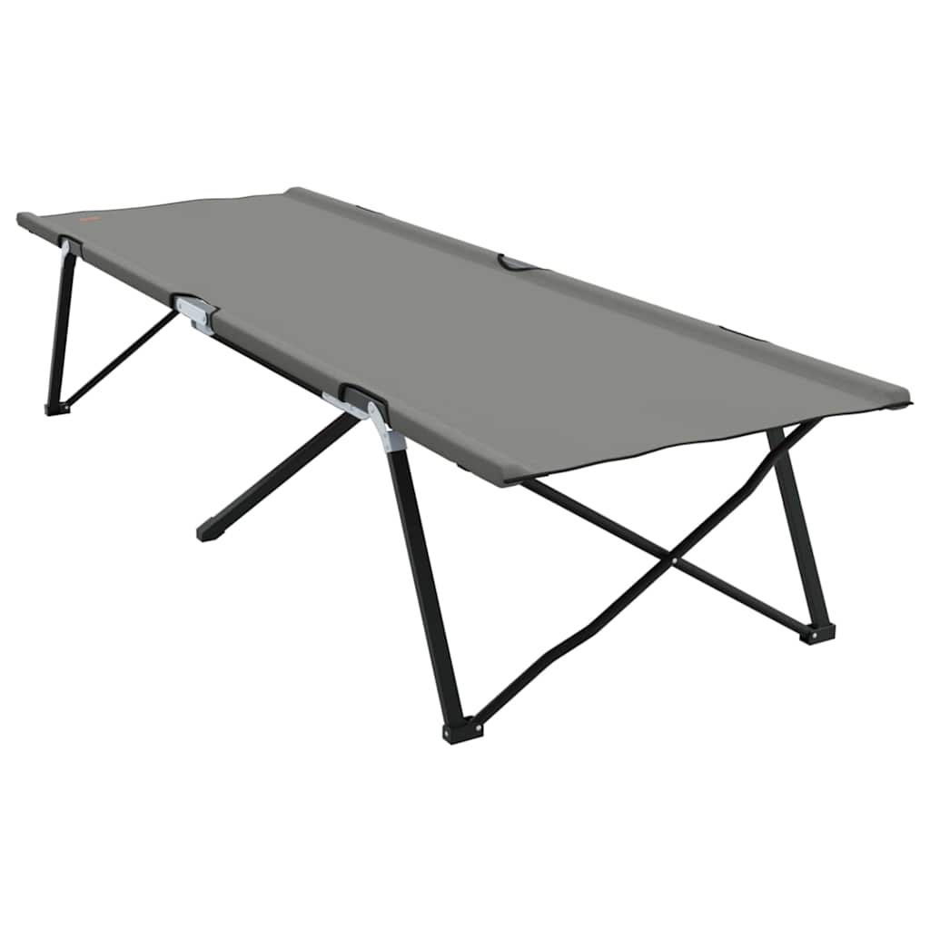 Folding Camping Bed Folding Manual 2 pcs Grey 206 x 76 x 74 cm