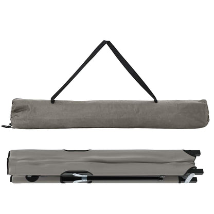 Folding Camping Bed Folding Manual 2 pcs Grey 206 x 76 x 74 cm