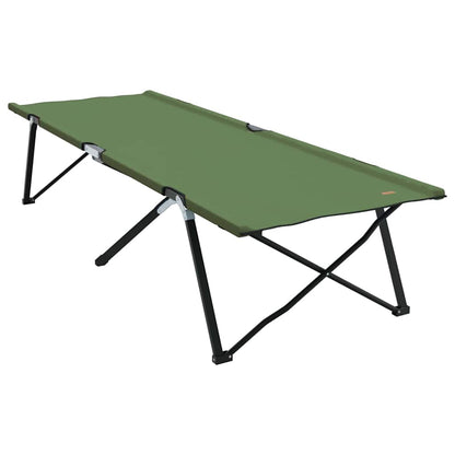 Folding Camping Bed Folding Manual 2 pcs Green 206 x 76 x 74 cm