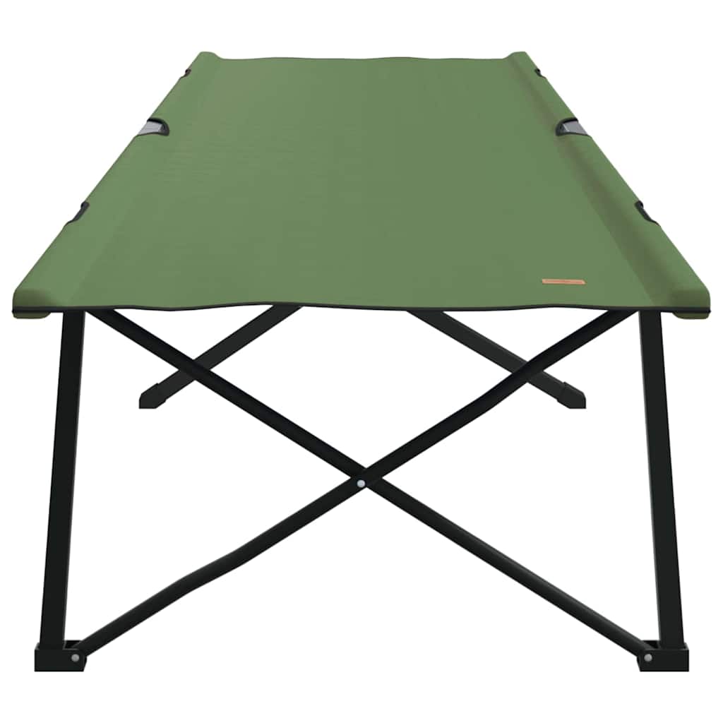 Folding Camping Bed Folding Manual 2 pcs Green 206 x 76 x 74 cm