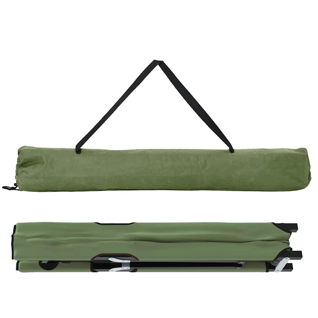 Folding Camping Bed Folding Manual 2 pcs Green 206 x 76 x 74 cm