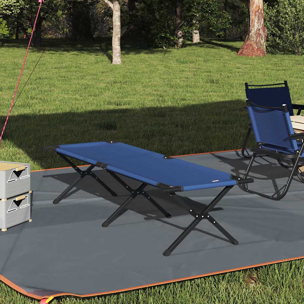 Folding Camping Bed Folding Blue 193 x 69 x 45 cm Oxford fabric