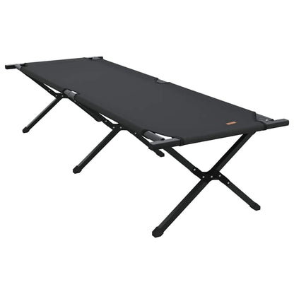 Folding Camping Bed Manual Black 193 x 69 x 45 cm Oxford fabric