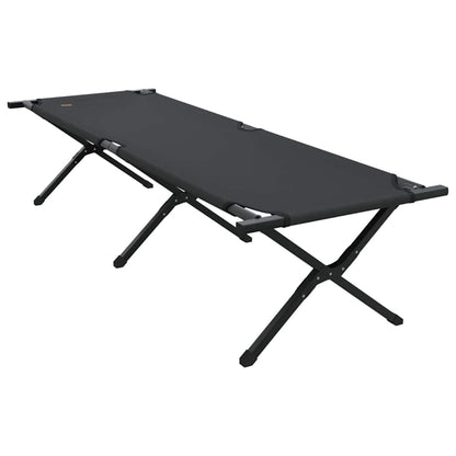 Folding Camping Bed Manual Black 193 x 69 x 45 cm Oxford fabric