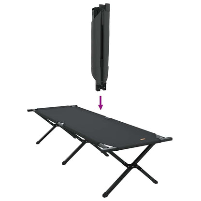 Folding Camping Bed Manual Black 193 x 69 x 45 cm Oxford fabric