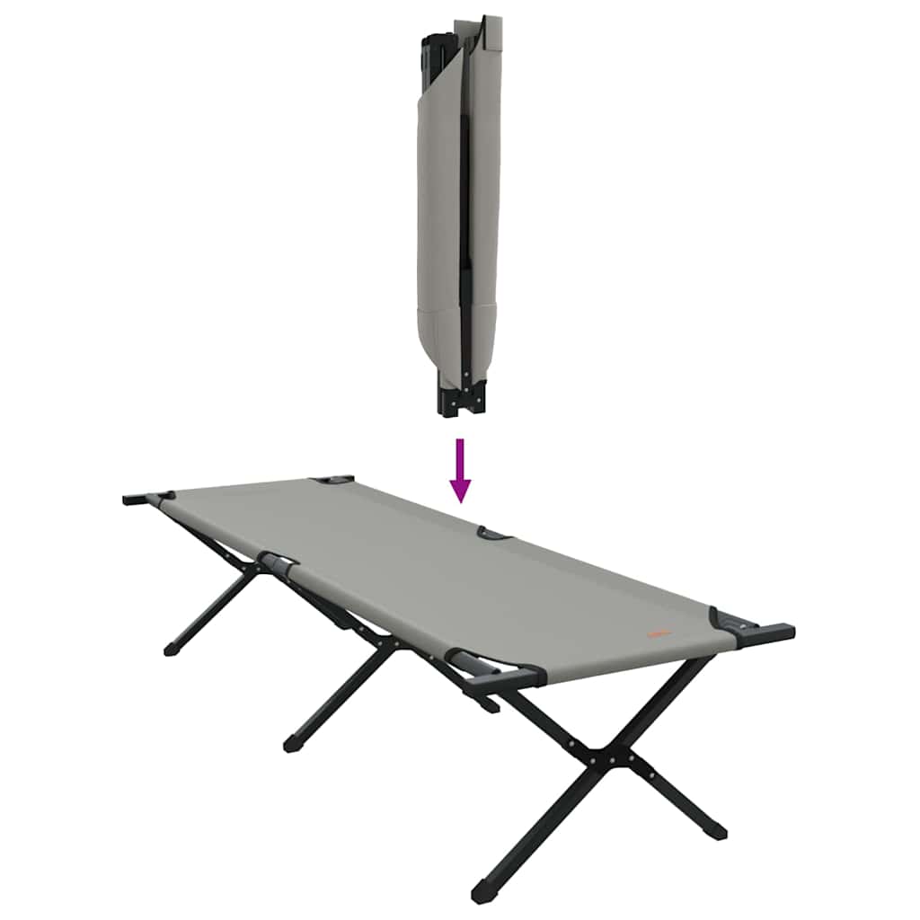 Folding Camping Bed Folding Grey 193 x 69 x 45 cm Oxford fabric