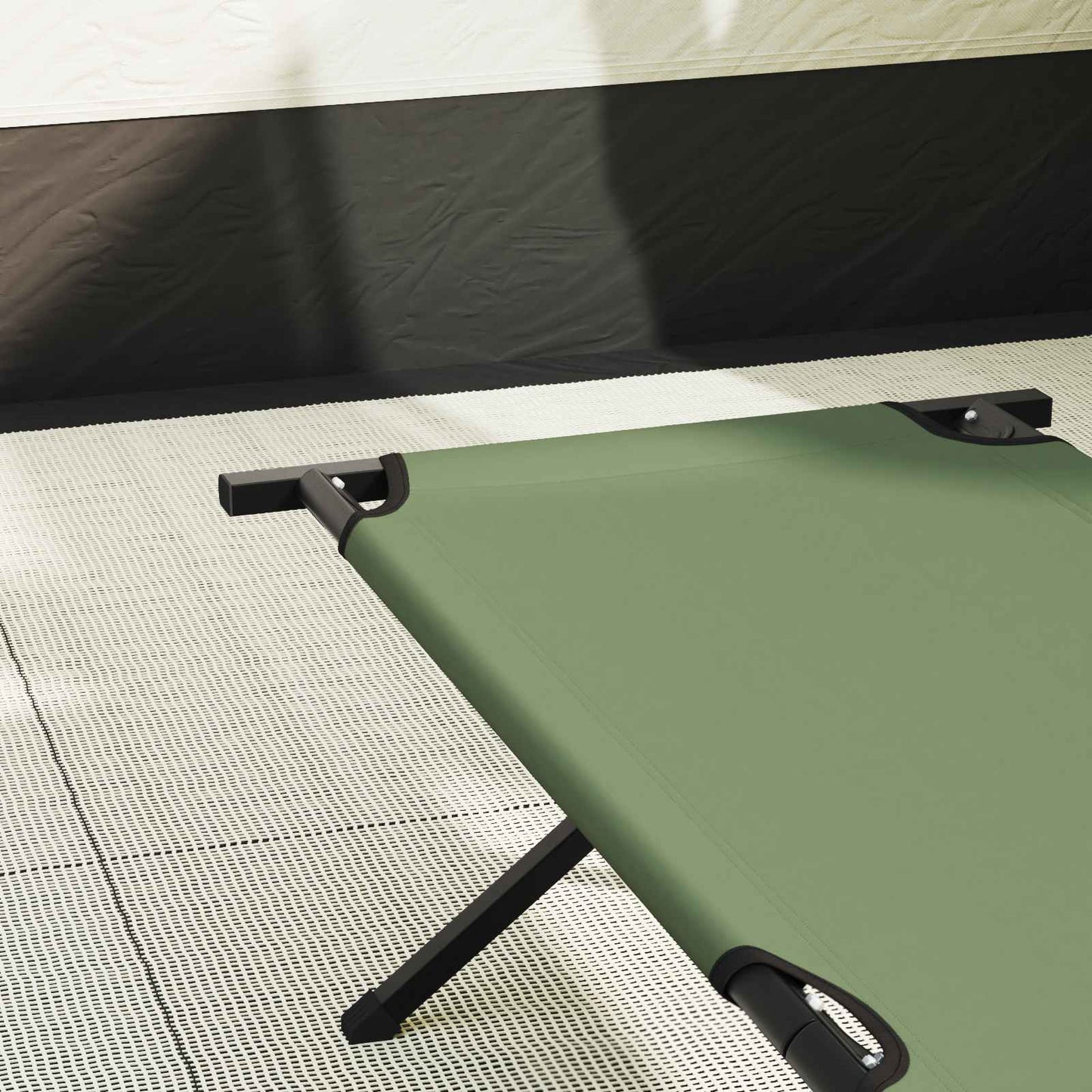 Folding Camping Bed Manual Green 193 x 69 x 45 cm Oxford fabric