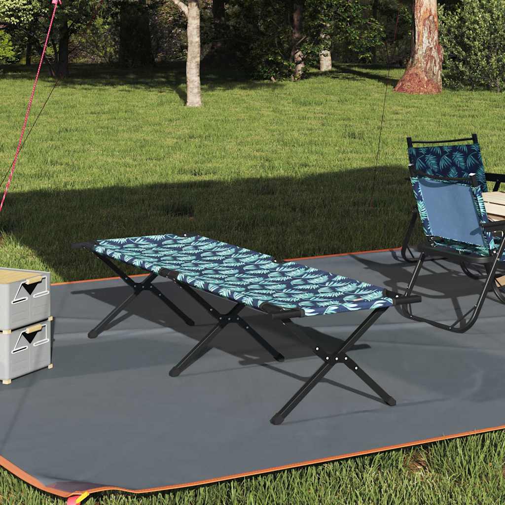 Folding Camping Bed Leaf Forest 193 x 69 x 45 cm Oxford fabric