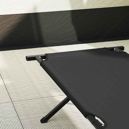 Folding Camping Bed 2 pcs Black 193 x 69 x 45 cm Oxford fabric