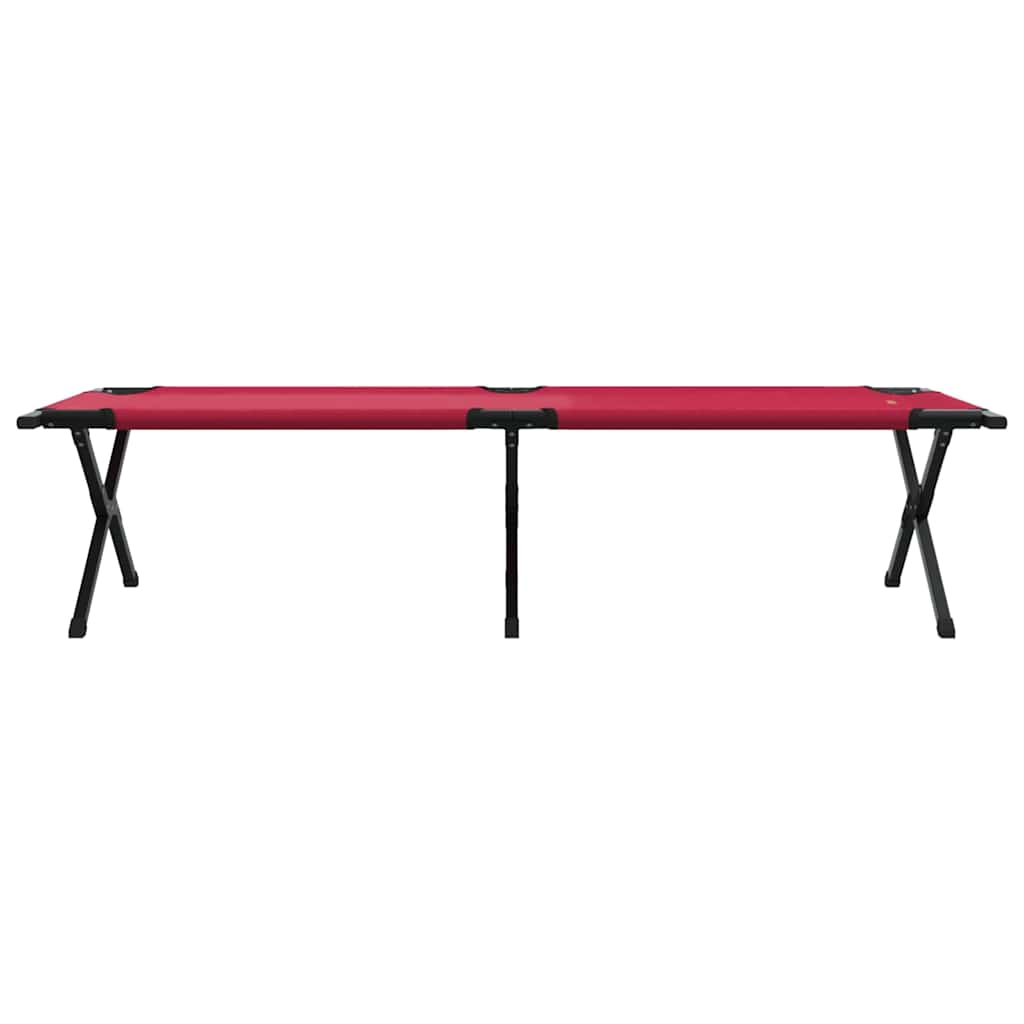 Folding Camping Bed 2 pcs Red 193 x 69 x 45 cm Oxford fabric