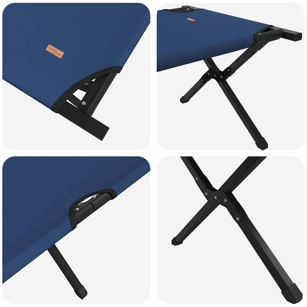 Folding Camping Bed Folding Blue 210 x 80 x 46 cm Oxford fabric