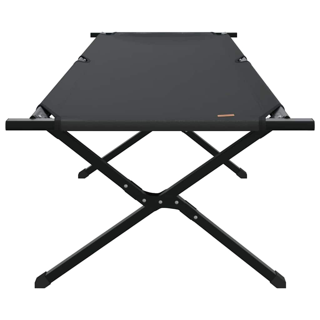 Folding Camping Bed Manual Black 210 x 80 x 46 cm Oxford fabric