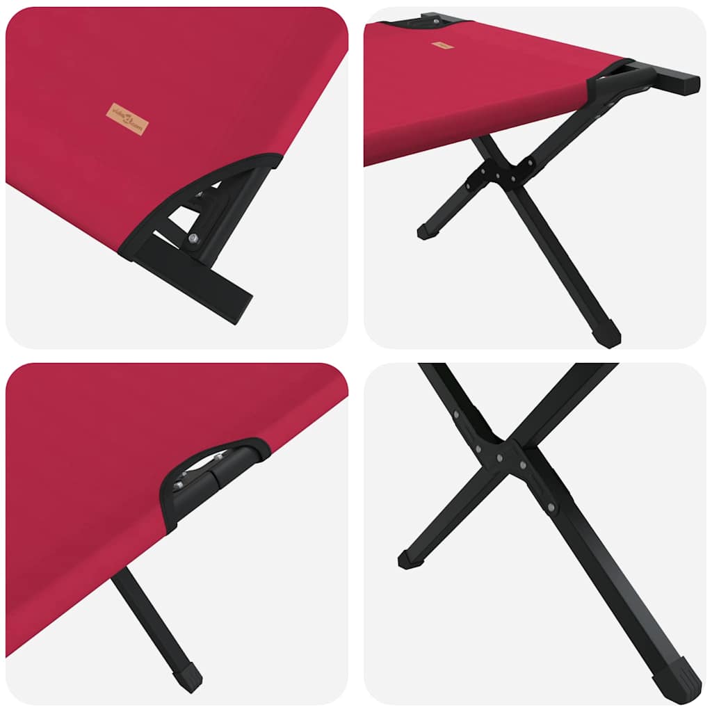 Folding Camping Bed Folding Red 210 x 80 x 46 cm Oxford fabric