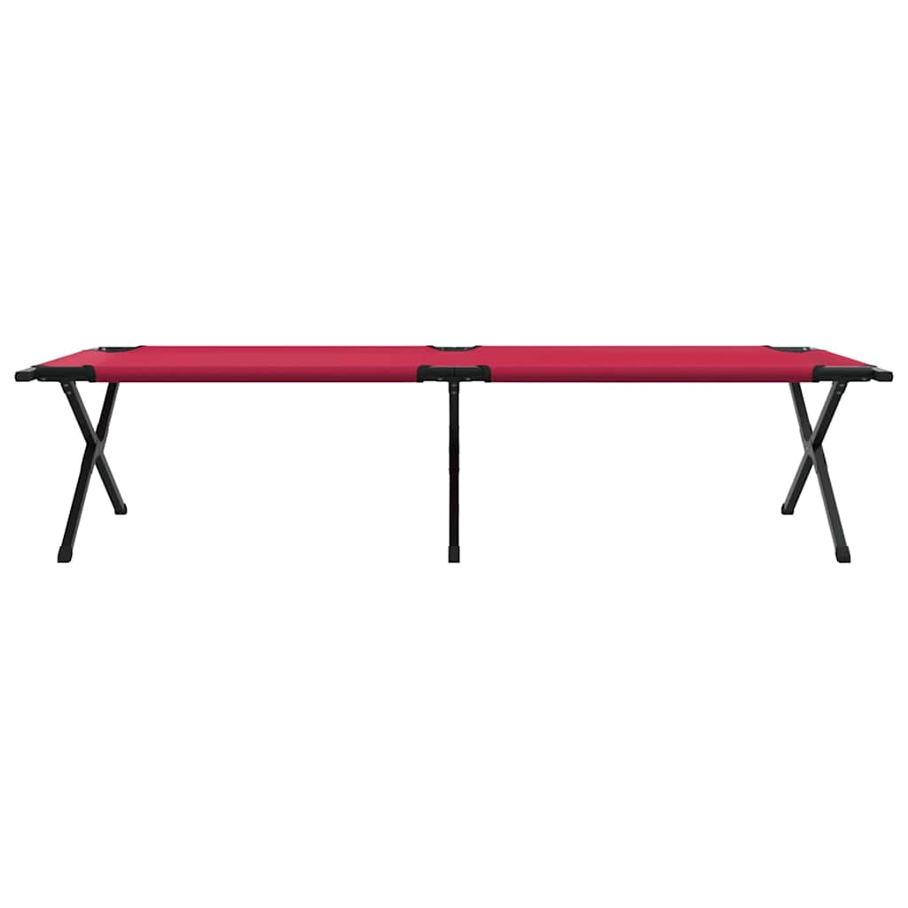 Folding Camping Bed Folding Red 210 x 80 x 46 cm Oxford fabric