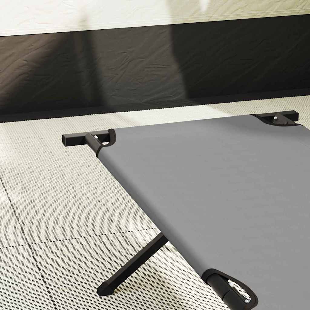 Folding Camping Bed Folding Grey 210 x 80 x 46 cm Oxford fabric