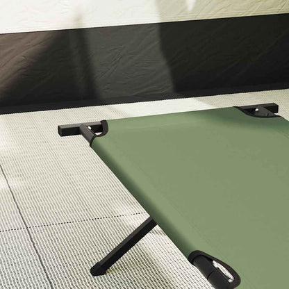 Folding Camping Bed Manual Green 210 x 80 x 46 cm Oxford fabric