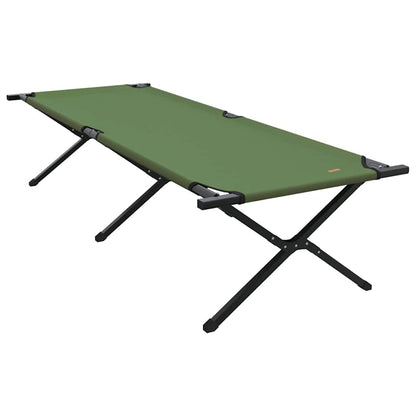 Folding Camping Bed Manual Green 210 x 80 x 46 cm Oxford fabric