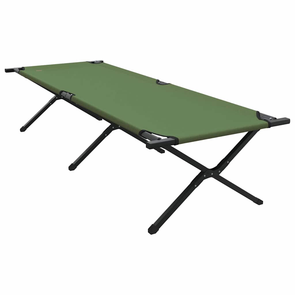 Folding Camping Bed Manual Green 210 x 80 x 46 cm Oxford fabric