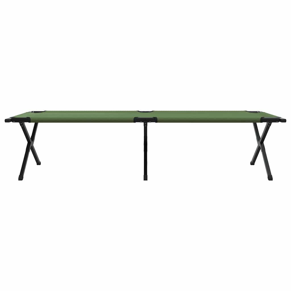 Folding Camping Bed Manual Green 210 x 80 x 46 cm Oxford fabric