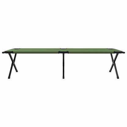 Folding Camping Bed Manual Green 210 x 80 x 46 cm Oxford fabric