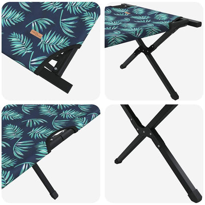 Folding Camping Bed Leaf Forest 210 x 80 x 46 cm Oxford fabric