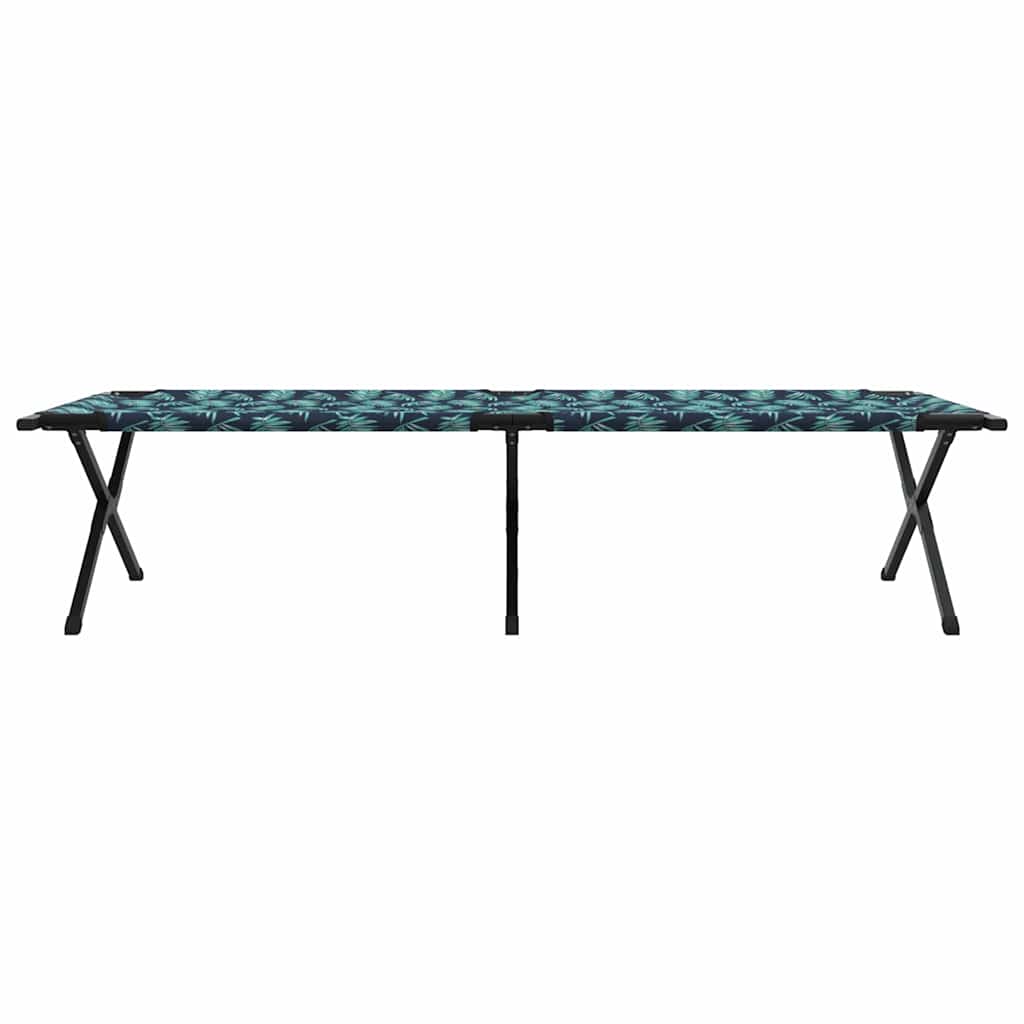 Folding Camping Bed Leaf Forest 210 x 80 x 46 cm Oxford fabric