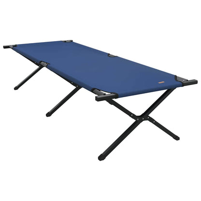 Folding Camping Bed 2 pcs Blue 210 x 80 x 46 cm Oxford fabric