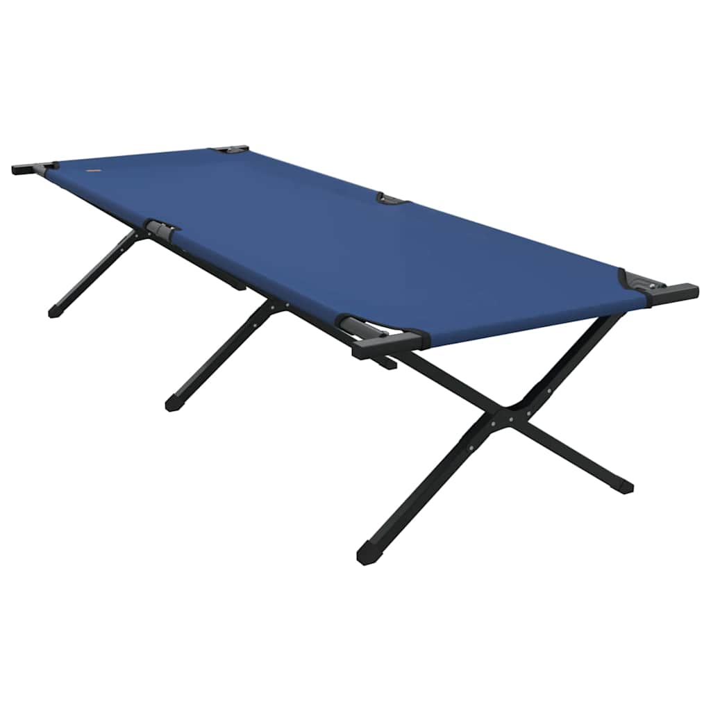 Folding Camping Bed 2 pcs Blue 210 x 80 x 46 cm Oxford fabric