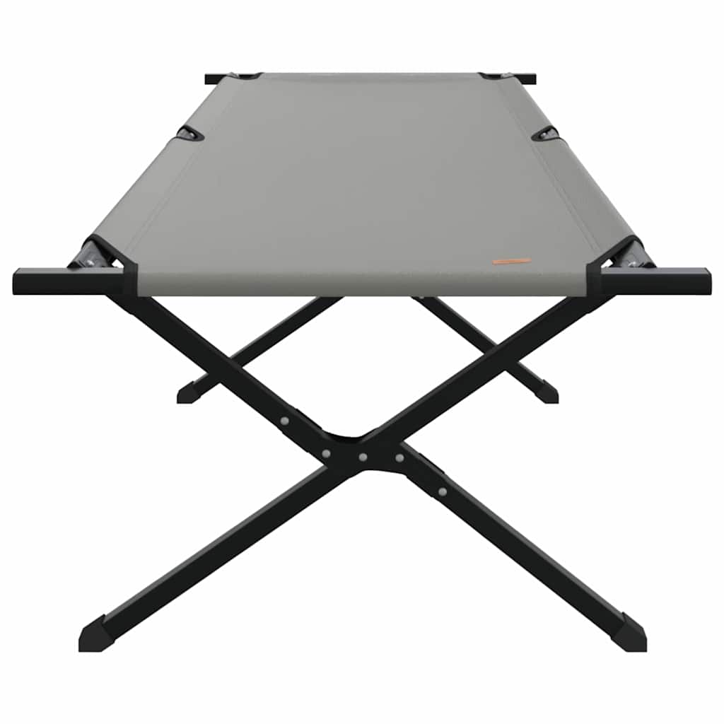 Folding Camping Bed 2 pcs Grey 210 x 80 x 46 cm Oxford fabric