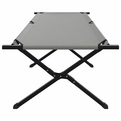 Folding Camping Bed 2 pcs Grey 210 x 80 x 46 cm Oxford fabric