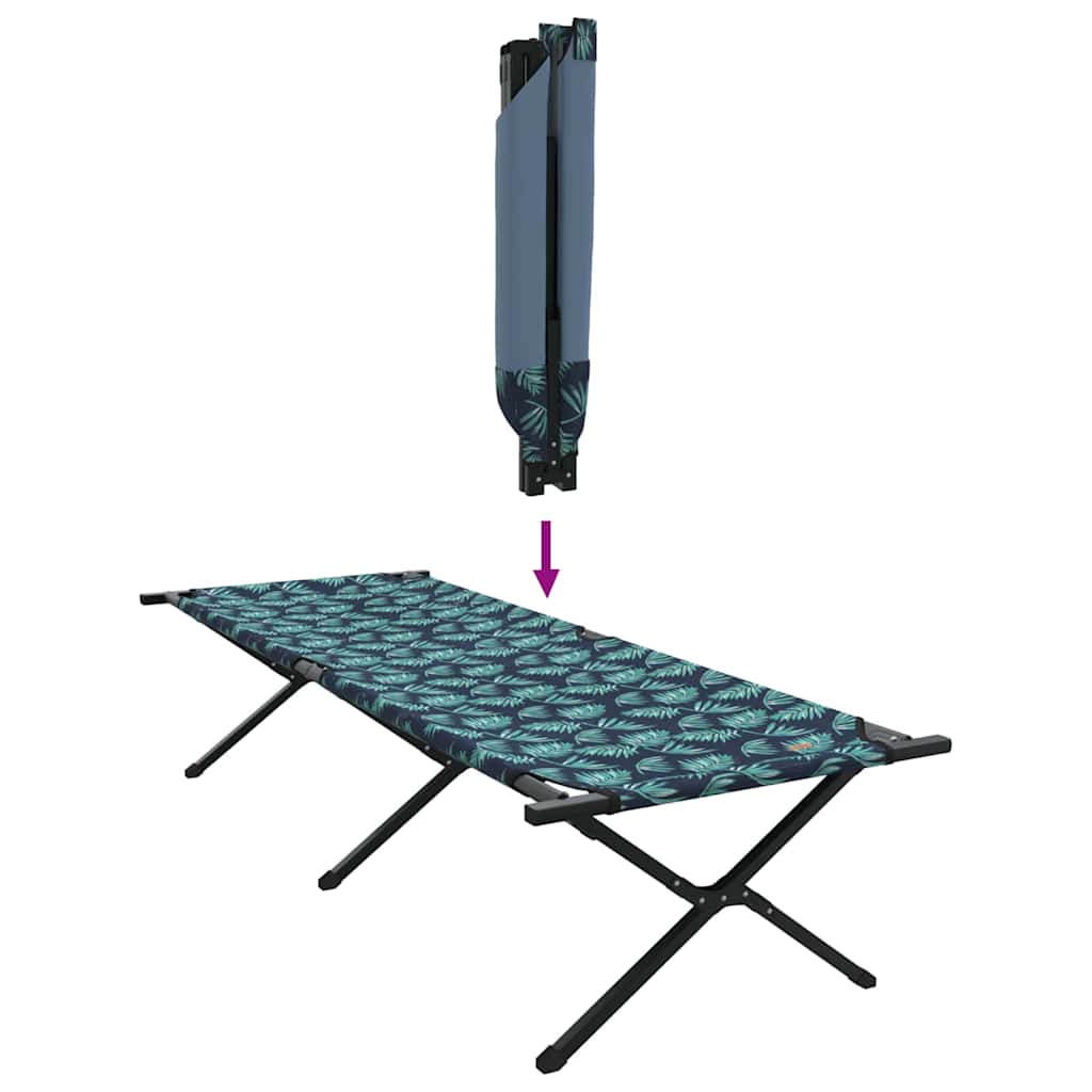 Folding Camping Bed 2 pcs Forest 210 x 80 x 46 cm Oxford fabric