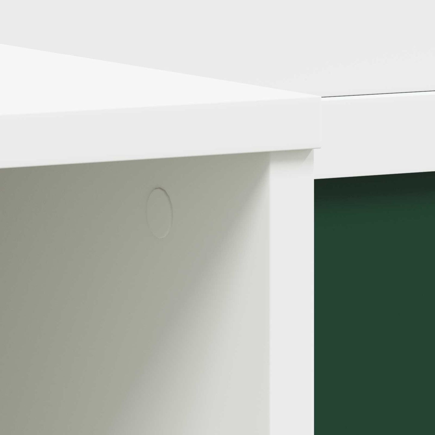 Desk with Open Storage and Chalkboard with Shelf ROROS White