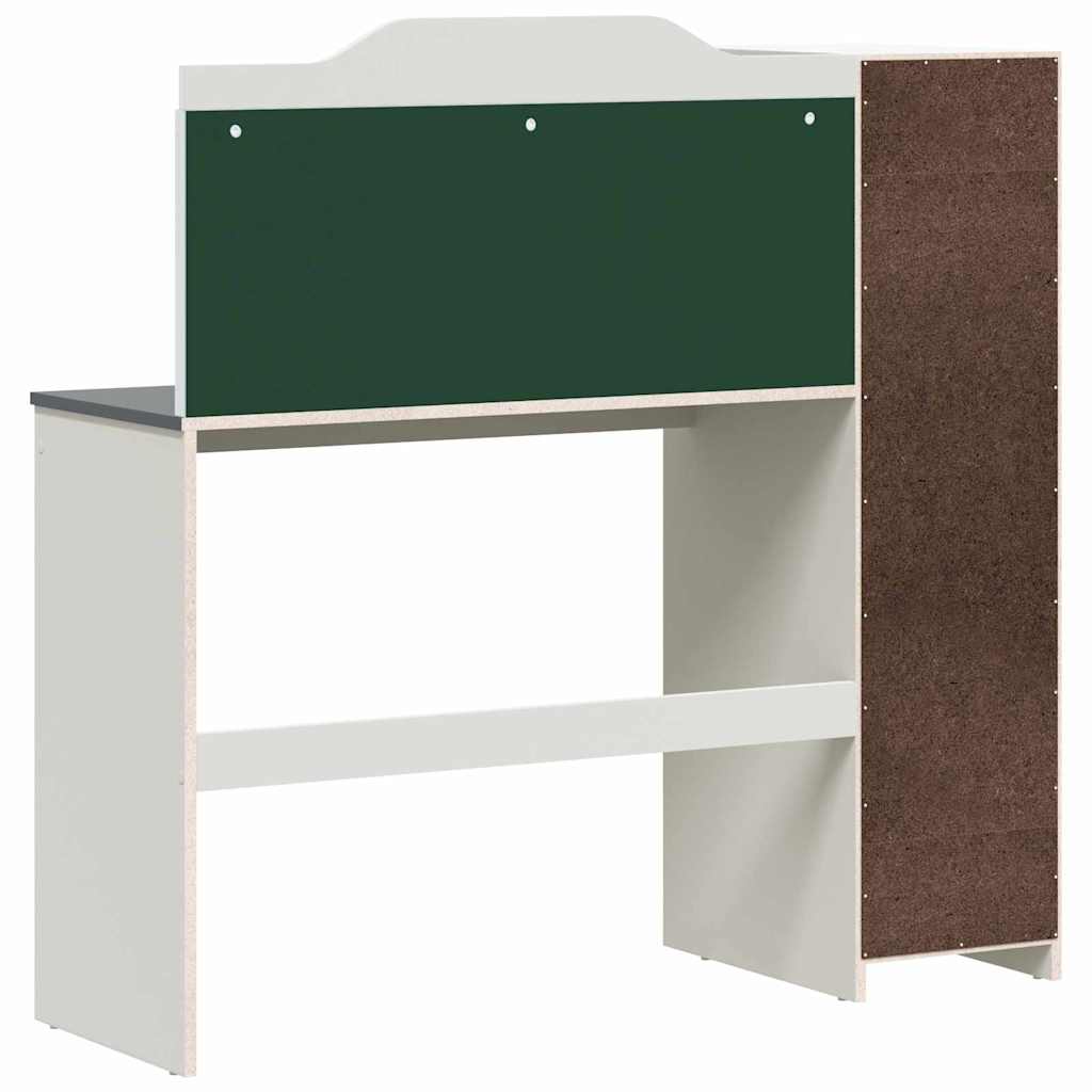 Desk with Open Storage and Chalkboard ROROS White and Grey