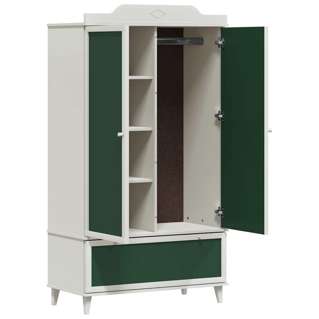 Chalkboard Wardrobe with Drawer ROROS White 90 x 45 x 165 cm