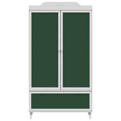 Chalkboard Wardrobe with Drawer ROROS White 90 x 45 x 165 cm