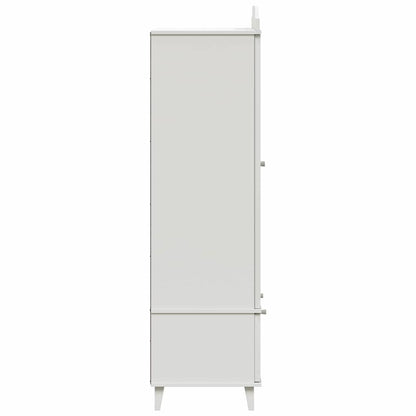Chalkboard Wardrobe with Drawer with Door White Engineered wood