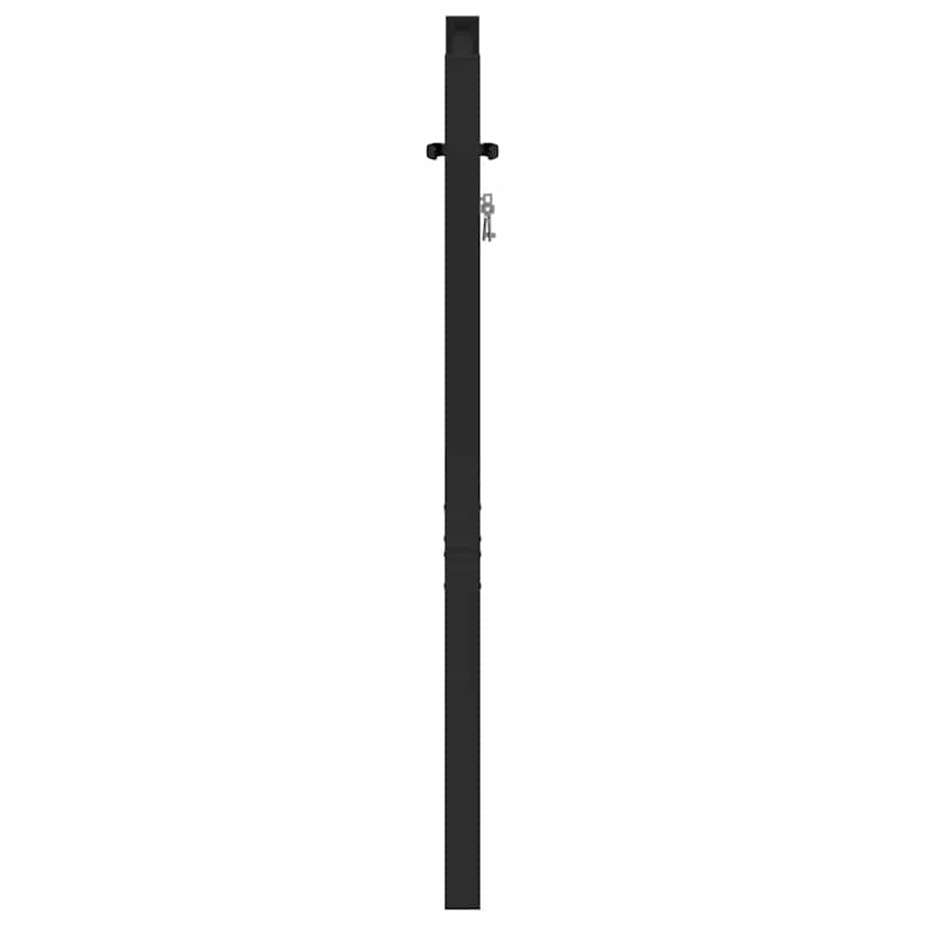 Patio Gate Lockable Black 39.4x39.4" Aluminium