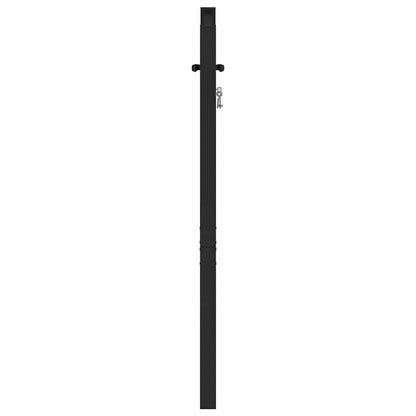 Patio Gate Lockable Black 39.4x39.4" Aluminium