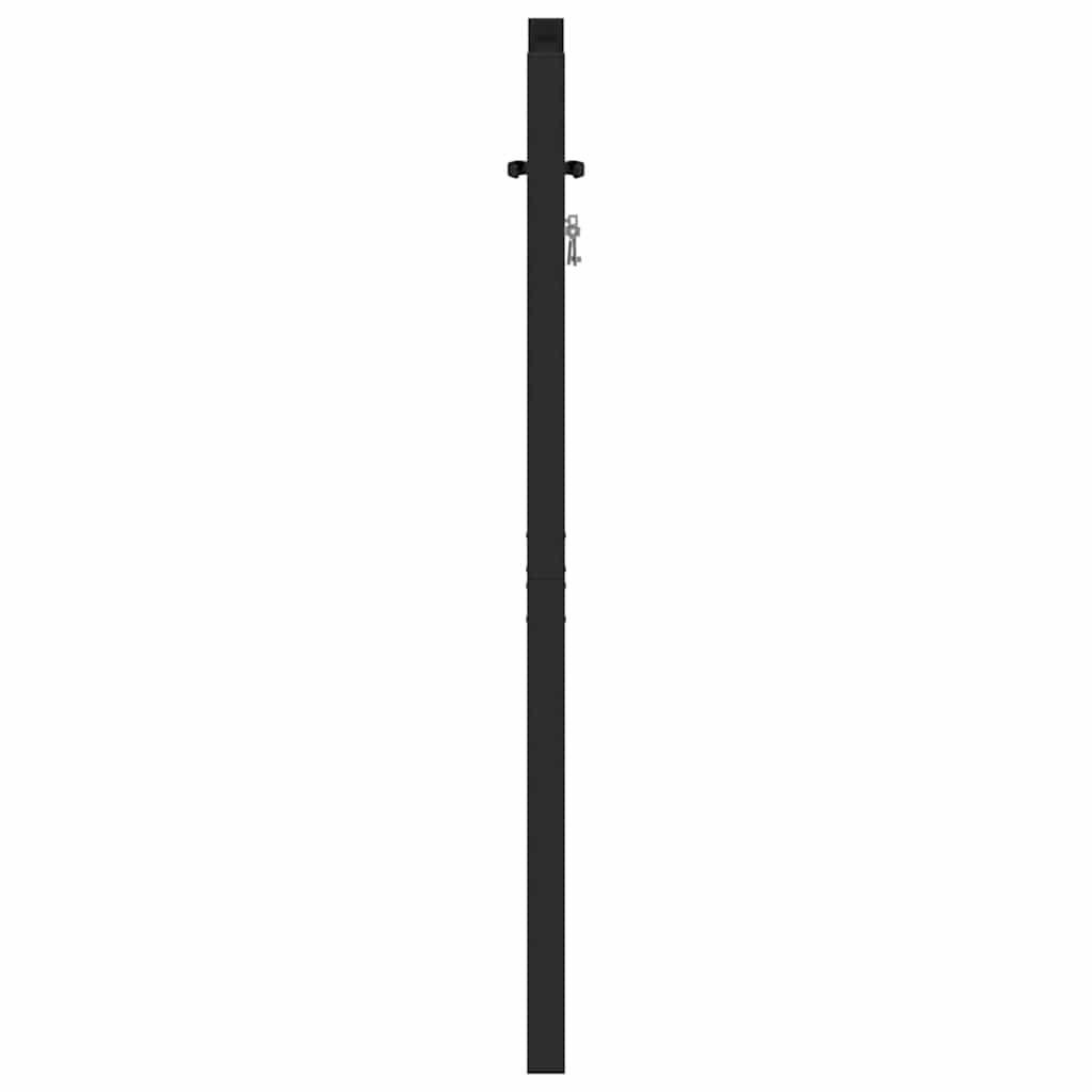 Patio Gate Lockable Black 39.4x47.2" Aluminium