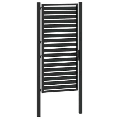 Patio Gate Lockable Black 39.4x70.9" Aluminium