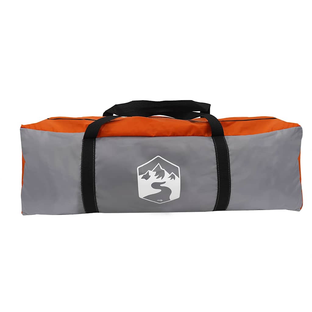 Dome Tent 4-Person with Roof Grey and Orange 455 x 252 x 178 cm
